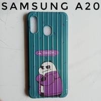 ราคา Samsung A20 กระเป๋าเดินทางลายเสื้อแจ็คเก็ตสีม่วง Panda Candy Color Blue Green (54010419917)