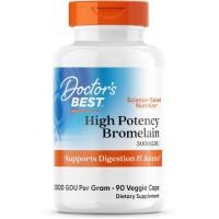 ราคา Doctor's Best 3000 GDU Bromelain Proteolytic Digestive Enzymes Supplements, Supports Healthy Digestion, Joint Health, Nutrient Absorption, 500 mg,Capsule, 90 Count(Pack of 1) (53412577774)