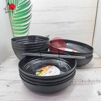 ราคา 1 DOZEN 12 ชิ้น SQUARE RAMEN BOWLS OVAL RAMEN SERVING PLATES ROUND RAMEN สีดําเต็มรูปแบบ (24186268025)