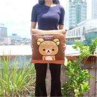 ราคา หมอนอิง จัตุรัส หน้า Rilakkuma ริลัคคุมะ Brown 14นิ้ว (321219729)