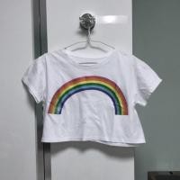 ราคา เสื้อครอปสายรุ้ง (104635184)