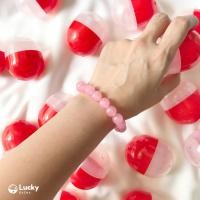 ราคา หินโรสควอตซ์แท้ Rose Quartz สร้อยข้อมือหินแท้ กำไลหินแท้ หินนำโชค (3975484261)