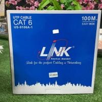 ราคา LINK CAT6 UTP Cable 100m/Box LINK (US-9106A-1) สายสีฟ้า สายแลน ความยาว 100 เมตร (14748955838)