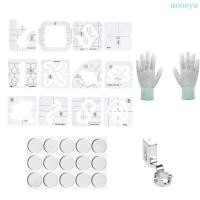 ราคา Mya 15 ชิ้นไม้บรรทัดเย็บผ้าผ้านวมแม่แบบไม้บรรทัด Arcylic Quilting ไม้บรรทัดสําหรับควิลท์ (50163466123)