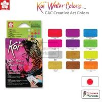 ราคา KOI CAC 12 สี ชุดสีน้ำตลับ สีสะท้อนแสง สีน้ำตลับ โคอิ ญี่ปุ่น (22579156374)