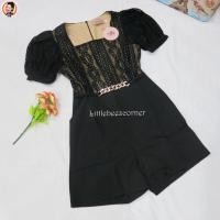 ราคา พร้อมส่งจั๊มงานป้าย สายเซ็กซี่ ห้ามพลาดค่ะ จั้มสูทฉลุลูกไม้ (20079131703)