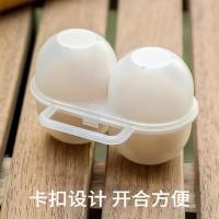 ราคา กล่องไข่แบบพกพากลางแจ้งถาดไข่พลาสติกตู้เย็น 2 ช่องกล่องเก็บไข่ครัวกันกระแทกกล่องไข่ (47811298147)