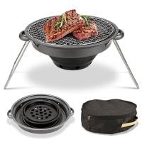 ราคา เตาปิ้งย่างแบบพกพา พับได้ เตาถ่านปิ้งย่างสไตล์เกาหลี เตาบาร์บีคิว BBQ (18291791603)