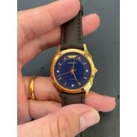 ราคา MIRAGH QUARTZ หน้าน้ำเงิน เรือนทอง23K GOLD PLATED ของแท้ มือสอง (26438084794)