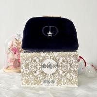 ราคา Limited Edition CD-ior.Beaute Suede Velvet Cosmetic Pouch Boutique Logo Zipper Makeup Bag Travel Organizer (51312712668)