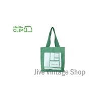 ราคา กระเป๋า Studio Clip สะพายไหล่ใบกลาง สีเขียว pastel ผ้าแคนวาส ทรง shopping หวานๆ zakka style มือสองสภาพดีตุ้ญี่ปุ่น (26220757237)