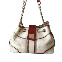 ราคา Daks London ❤️กระเป๋าคล้องไหล่สีครีม-แดง กระเป๋ามือสอง (19856499006)