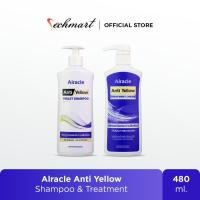 ราคา Alracle Anti Yellow แชมพูม่วง ทรีทเมนท์ม่วง แบบขวดปั้ม (480 มล.) (21823447470)