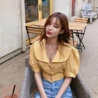 ราคา ครอปผูกเอว ครอปผูกโบว์ เสื่อครอปคอบัว เสื้อครอปผูกเอว เสื้อครอปเกาหลี น่ารักจ้า (6707304240)