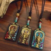 ราคา Retro เนปาล Thangka ทิเบต Amulet สร้อยคอยาว Ebony จี้อุปกรณ์เสริมทิเบต Amulet เสื้อกันหนาวผู้หญิง 5.29.d (53811314649)
