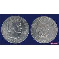 ราคา เหรียญกษาปณ์ สหรัฐอเมริกา U.S.A 1 ดอลลาร์ ซูซาน บี แอนโทนี่ ปี 1979-80 สภาพใหม่มาก ใช้งานน้อย สวยสำหรับสะสม (12354595546)