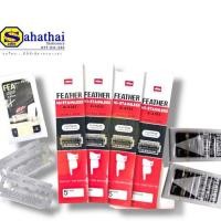 ราคา ใบมีดโกนขนนก FEATHER บรรจุ 5ใบ/กล่อง (43973506195)