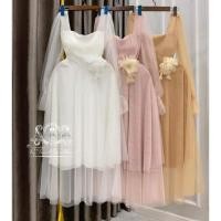 ราคา ออกแบบ เดรสบานตาข่ายแขนยาวลายดอกไม้ (48859379680)