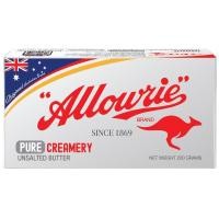 ราคา อลาวรี่เนยสดรสจืด 200กรัม Allowrie Unsalted Butter 200g. [หมายเลขบาร์โค้ด 8850332162110] (46162748625)