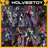 ราคา Marvel Play Arts Black Panther, Captain, Doctor Strange, Iron Man, War machine, Black Widow, Thor (45761667166)