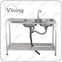 ราคา ที่ล้างจาน Vliving ซิ้งค์ล้างจาน อ่างล้างจานสแตนเลส 2หลุม 2ชั้น (29207776322)