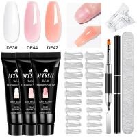 ราคา MTSSII 7 ชิ้น/เซ็ต Macaron เจลต่อเล็บกึ่งถาวรเจลอะคริลิกคริสตัล Glitter Gel ยาทาเล็บ UV GEL (25147014628)