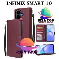 ราคา INFINIX SMART 10 FLIP LEATHER CASE PREMIUM - FLIP WALLET CASE LEATHER สําหรับ INFINIX SMART 10 - WALLET CASE | FLIP COVER หนัง | ปกหนังสือ | FLIP CASE (45856256830)
