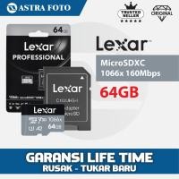 ราคา Lexar Microsd 64GB Professional 1066x การ์ดหน่วยความจําสูงสุด 160Mb/s (40421541759)