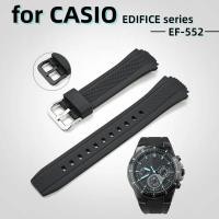 ราคา For CASIO EDIFICE EF-552 TPU Resin Watch Strap Pin buckle Sport diving Rubber Watchband Waterproof Bracelet Men Accessories (51810217164)