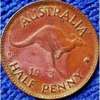 ราคา เหรียญ​ออสเตรเลีย​ Australia, (ยุค​Elizabeth II), 1/2Penny, #1095, ใช้แล้ว (14957411406)