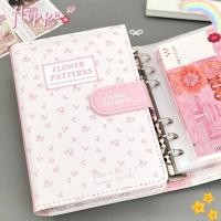 ราคา FIPE เครื่องผูกประหยัดเงิน, หนัง PU หน้าด้านใน Budget Binder, A6 ขนาดดอกไม้แมวสุนัขซอง Organizer ใช้ในบ้าน (45861949885)