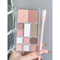 ราคา อายแชโดว์ พาเลทตา พาเลทอายแชโดว์ 12 สี Heart-pounding Blush High-Gloss Contouring All-in-One Palette Earth Color Matte Pearlescent F (52162956506)
