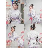 ราคา ป้าย Love Ladyเซ็ท2ชิ้นลายดอกม่วง เสื้อครอป แขนยาวพองๆ+กางเกงทรงสวย มีเชือกผูกเอวน่ารักๆ กระเป๋า2ข้าง สวย (11007524916)