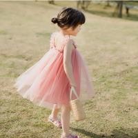 ราคา ชุดกระโปรงเด็ก สายเดี่ยว กระโปรงบาน ผ้ามุ้ง สีชมพู (2373500187)