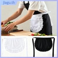 ราคา ผ้ากันเปื้อนแม่บ้าน JIAGU ผ้ากันเปื้อนครึ่งเอวโลลิต้าสีดําสีขาวลูกไม้ Pinafore Home Work (49363643093)