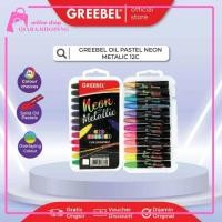ราคา Greebel Oil Pastel Neon & Metallic Crayons 12 สีปลอดสารพิษ (55303335267)