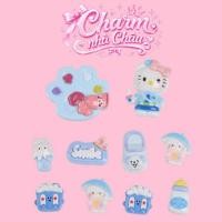 ราคา เซ็ตเสน่ห์ hello kitty สีฟ้าพาสเทลน่ารัก 10 ชิ้นติดรองเท้าแตะ crocs พร้อมสติ๊กเกอร์ 3 มิติน่ารักสําหรับตกแต่งรองเท้าแตะขนมปัง Chau Chau charm (46212184461)