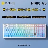 ราคา LEOBOG Hi98C Pro คีย์บอร์ดไร้สาย 98 เค้าโครงอลูมิเนียมปะเก็นโครงสร้าง RGB แบบมีสายบลูทูธ 2.4G การเชื่อมต่อสําหรับ Win Mac Android IOS (49660872704)