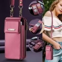 ราคา หนังหรูหรา RFID Blocking ซิป Crossbody Mini กระเป๋าสําหรับ Samsung Galaxy Z พับ 7 6 5 4 3 Fold7 Fold6 Fold5 Fold4 Fold3 กันกระแทกกระเป๋าสตางค์ Multi-card Slot เชือกมือ (41818253129)