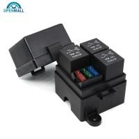 ราคา OPENMALL DC12V/24V รถบรรทุกรถยนต์ 3 Way Fuse Holder Relay Holder Circuit Fuse Relay Holder 4-Pin หรือ 5-Pin 40A 80A รีเลย์ D3Q6 (45313966651)