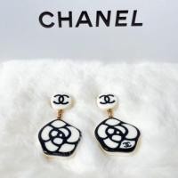 ราคา CHANEL vintage CC logo camellia pendant clip earrings (56709892390)