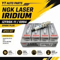 ราคา NGK Laser Iridium IZFR6K-11 6994 หัวเทียน 4 ชิ้นชุด Honda Civic FD CRV Accord Stream (55464045846)