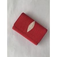 ราคา กระเป๋าสตางค์ หนังปลากระเบน 3พับใบสั้น สีชมพู ขนาด 5.5”x3.5” (14434442930)