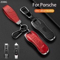 ราคา ZOBIG รูปแบบหนังจระเข้ฝาครอบกุญแจรถ fit สําหรับ Porsche Macan Cayenne Panamera Accessories (55203460746)