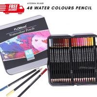 ราคา ✅พร้อมส่ง ดินสอสีไม้ระบายน้ำได้ FLOWood Premium Watercolor Pencils Set มี 48 สี (46006312677)