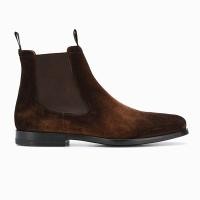 ราคา CHELSEA รองเท้าผู้ชายรองเท้าสั้นหนังแท้ Pointed Toe CHELSEA BOOT ยุโรปอเมริกัน Handmade ขัด Retro High-Top Martin รองเท้า (53008505653)