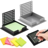 ราคา Sticky Note Holder Stencil Template Note Organizer Dispenser สําหรับโต๊ะอุปกรณ์สํานักงานโรงเรียน (47161109103)