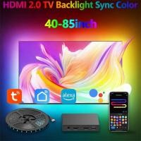 ราคา TUYA HDMI 2.0 TV Backlight Smart Light 40-85 นิ้ว 4K @ 60Hz Low Latency Gaming Sync Alexa Google Home (27244965530)
