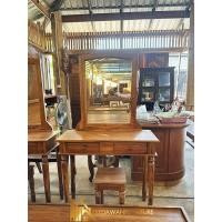 ราคา PF_Phrae | โต๊ะเครื่องแป้งโบราณ ขนาด90x40x160ซม. สีเนื้อไม้ (47154934875)