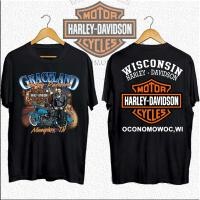 ราคา (harley davidson) เสื้อฮาเลย์ ผ้าบาง ผู้ชาย เสื้อยืดคอกลม เสื้อแขนสั้น ขายร้อน S-5XL (27114118498)